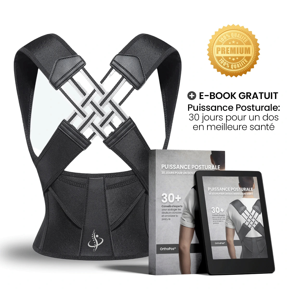 Correcteur de Posture – Améliorez Votre Posture Instantanément! (1 Acheté, 1 Offert)