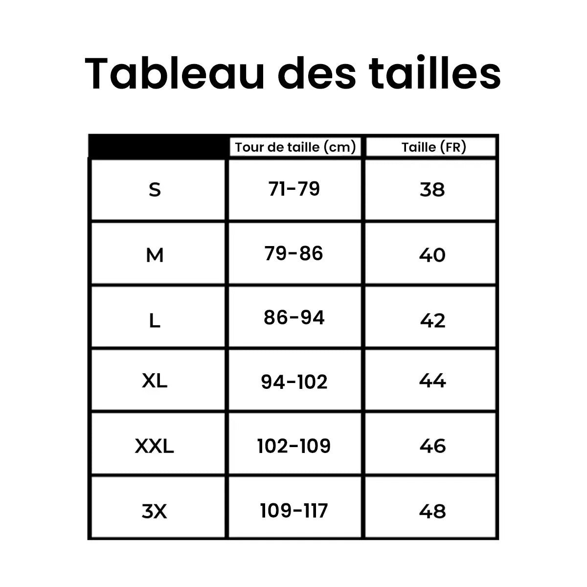 Guide des tailles