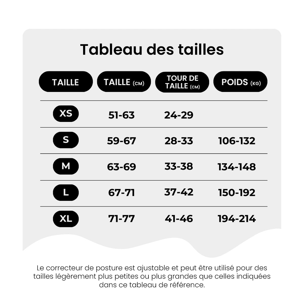 Guide des tailles